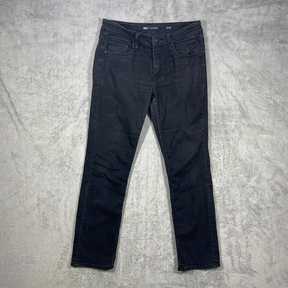 BKE Jake Straight Jeans Mens 32x32(30) Black Stretch Denim Pants